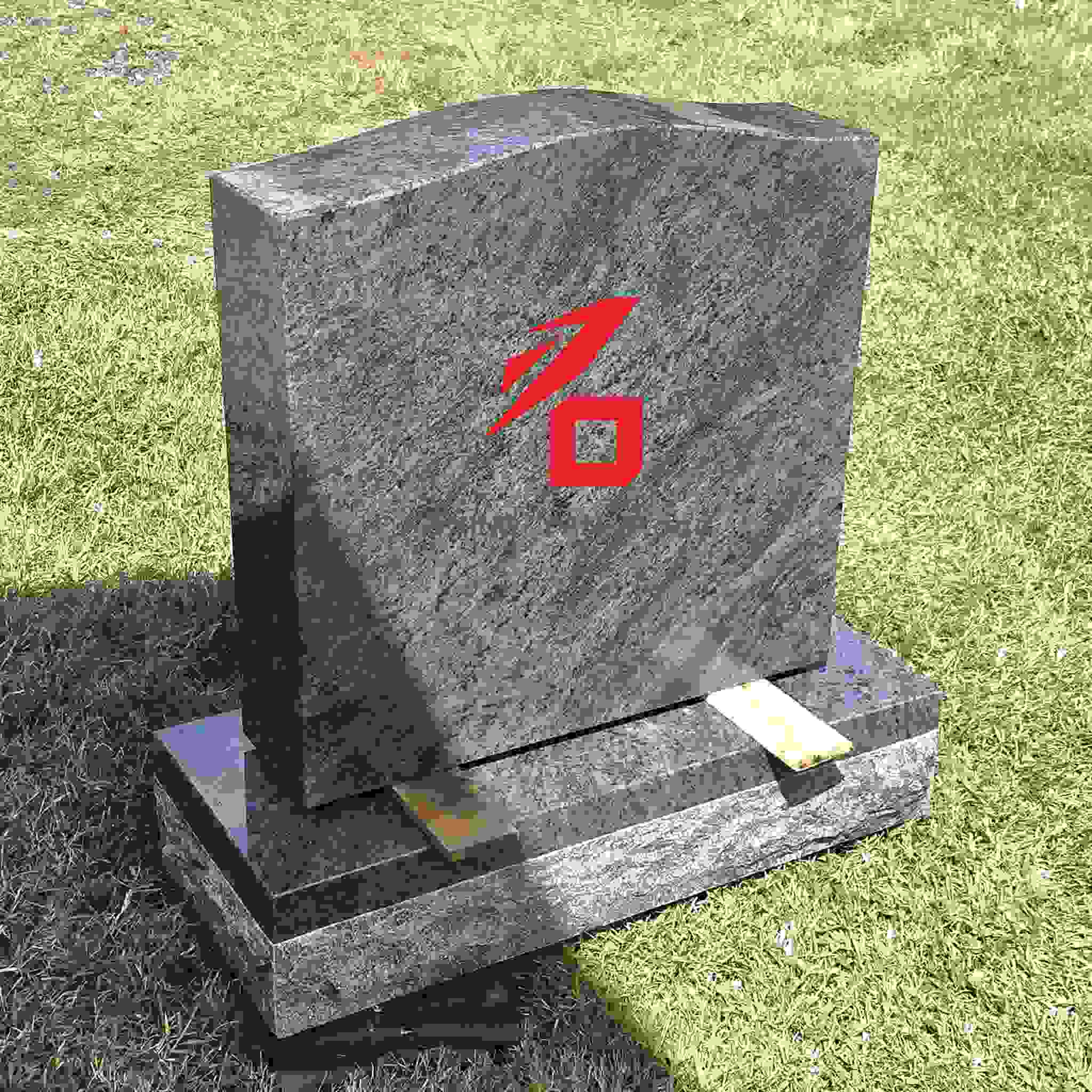 Едноставен единствен споменик од гранит